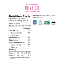 Load image into Gallery viewer, <b><big> Low FODMAP <br> Shallot Infused Olive Oil</big></b><br><small> Extra-Virgin, Non-GMO, Made in Italy</small>