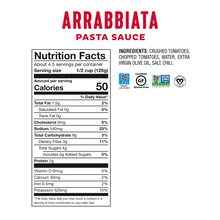 Load image into Gallery viewer, arrabbiata-pasta-sauce-nutritional-information
