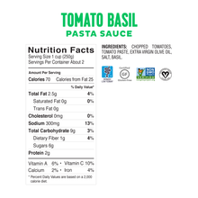 Load image into Gallery viewer, <b><big> Low FODMAP <br> Tomato &amp; Basil Sauce </big></b><br><small> Onion &amp; Garlic Free</small>
