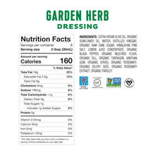Load image into Gallery viewer, <b><big> Low FODMAP Garden Herb Dressing </big></b><br><small>Gluten, Lactose, Onion &amp; Garlic Free</small>
